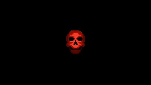 LiveWallpapers4Free.com | Red Pixel Skull Glitch 4K - Animated Desktop