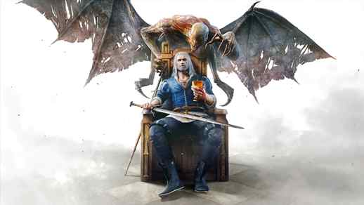 LiveWallpapers4Free.com | Geralt Witcher Drinking Blood / Demon Wings / 4K - Animated Desktop