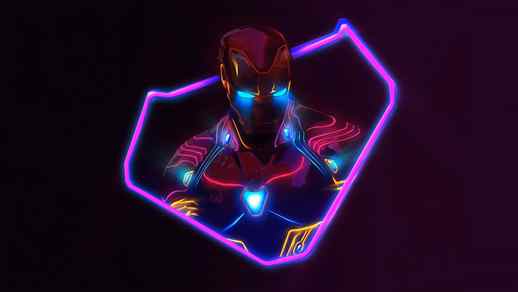 Iron Man Avengers: Infinity War Neon Minimalism 4K - Live Desktop - Live  Desktop Wallpapers