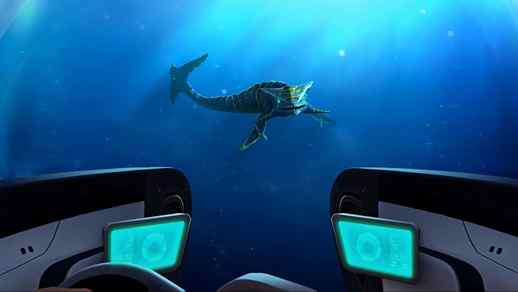 LiveWallpapers4Free.com | The Boneshark Underwater Encounter Subnautica - Desktop Theme
