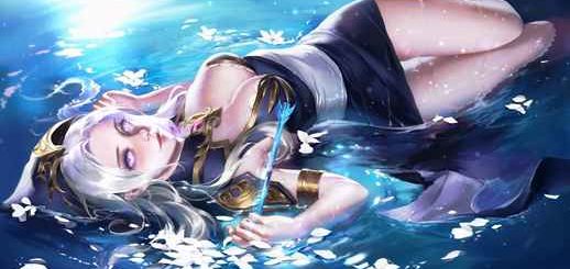 Ashe Lying On The Water | League Of Legends 4K - Animated Wallpaper