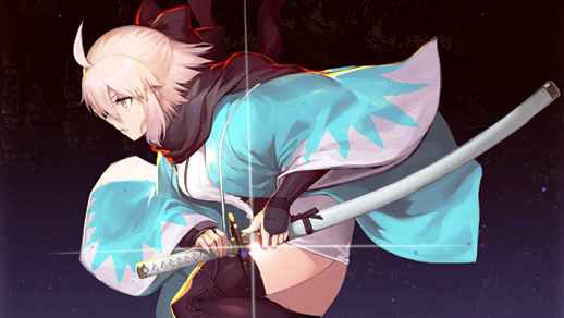 LiveWallpapers4Free.com | Okita Souji | Katana | Fate Grand Order 8K - Animated Desktop