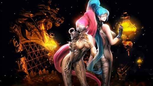 LiveWallpapers4Free.com | Scarlet and Cobalt | Bloody Shark | Harbor Twins | Blade and Soul 4K - Live Wallpaper