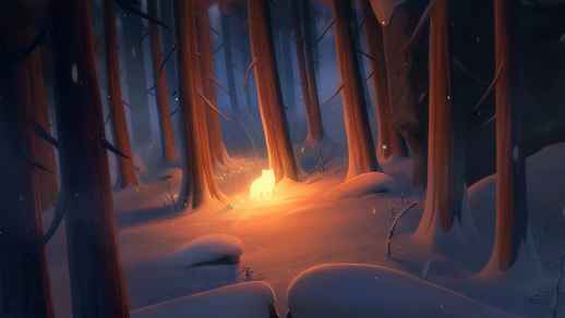 LiveWallpapers4Free.com | Arctic Spirit | Winter | Forest | Snow and Little Fox 4K - Live Wallpaper