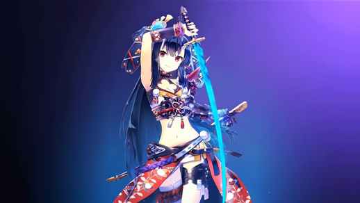 LiveWallpapers4Free.com | Cute Anime Girl Samurai with Katana 4K - Live Wallpaper