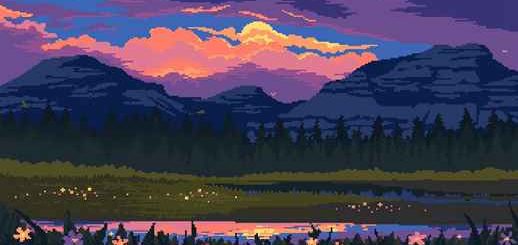 Yellowstone Pixel Landscape Free 4K - Live Desktop Theme