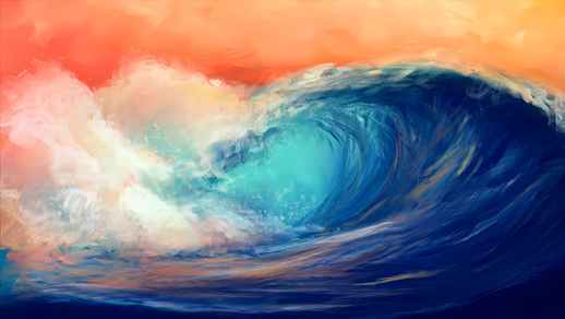 LiveWallpapers4Free.com | Abstract Water Wave on The Sea ArtWork 4K - Live Desktop Wallpaper