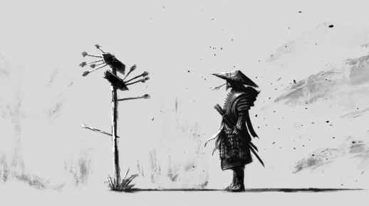 LiveWallpapers4Free.com | Shadow Samurai Dead End Katana | Fantasy Desktop