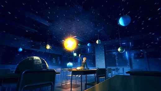 LiveWallpapers4Free.com | Planetarium Classroom | Teacher | Anime