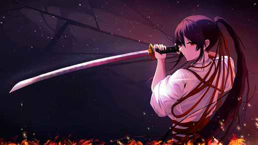 katana, girl, anime Wallpaper, HD Anime 4K Wallpapers, Images and  Background - Wallpapers Den
