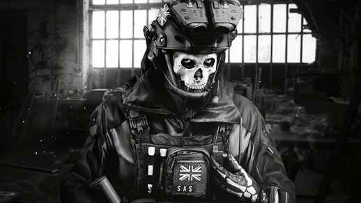 LiveWallpapers4Free.com | Ghost Call Of Duty: Warzone | Skull Mask
