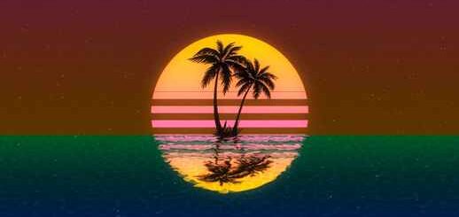 Vaporwave | Palm Trees | Sunset | Retro Wave