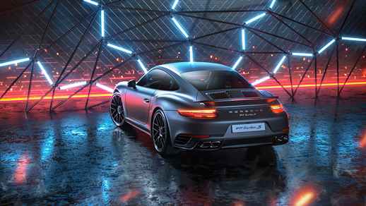 Porsche 911 Turbo S | Smoke | Neon