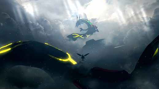 LiveWallpapers4Free.com | Rayquaza | Flying In The Sky | Pokemon