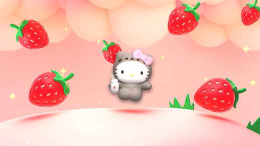 Hello Kitty with Strawberry Cocktail | Sanrio