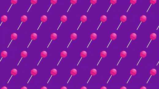 Abstract Lollipops on Purple Background