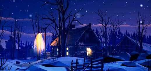 Winter Night | House | Snowfall 4K