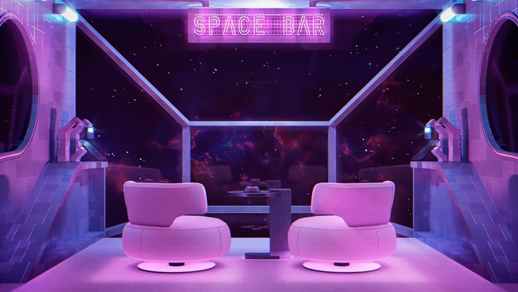 Space Bar Ship Fantasy Journey Live Wallpaper