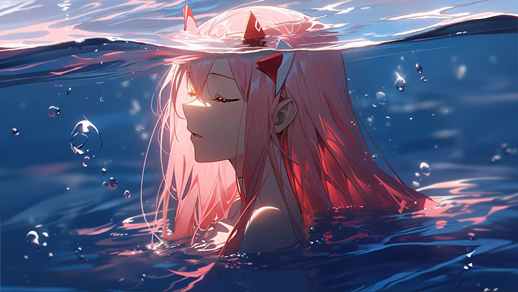 LiveWallpapers4Free.com | Darling In The Franxx | Zero Two | Underwater
