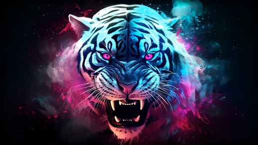 LiveWallpapers4Free.com | Wild White Angry Tiger