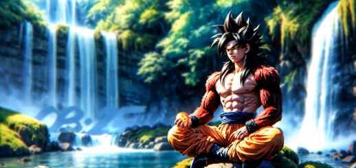 Goku Meditating | Super Saiyan 4 | Dragon Ball at 8K