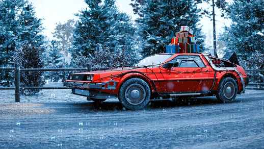 DMC DeLorean Festive Mood | Christmas