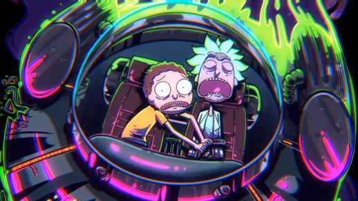 LiveWallpapers4Free.com | Rick And Morty The Fall of a Spaceship