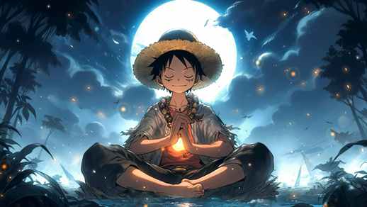 LiveWallpapers4Free.com | Luffy Under The Moonlight | One Piece