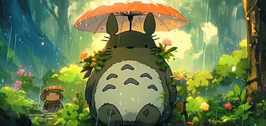 Totoro with the Umbrella | Forest | Rain