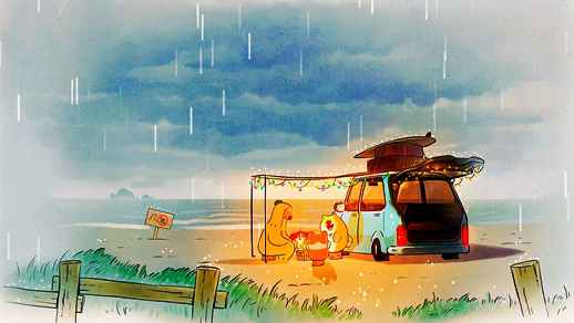 LiveWallpapers4Free.com | Drawings Under the rain Funny Cartoon