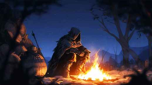 LiveWallpapers4Free.com | Knight Camping | Dark Souls 3 Art