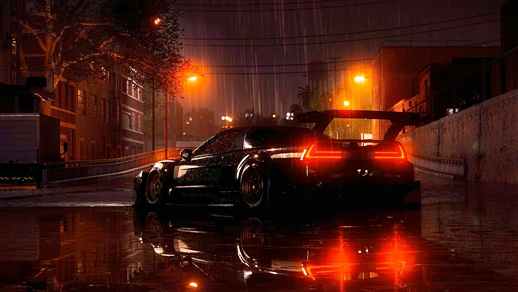 LiveWallpapers4Free.com | Honda NSX Type-R at Rainy Night | Need For Speed