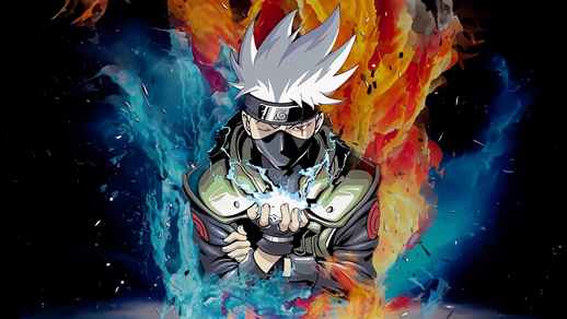 Naruto | Kakashi Hatake | Energy Sheld | Flames Live Wallpaper