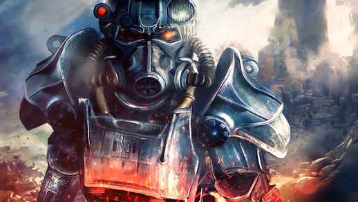 LiveWallpapers4Free.com | Fallout Helmet | Power Armor | Sparks of Fire