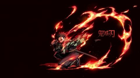 Kamado Tanjiro with Fire Katana Kimetsu No Yaiba 4K – Desktop Theme