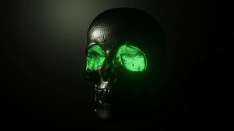 3D Skull Abstract Horror 2K Quality