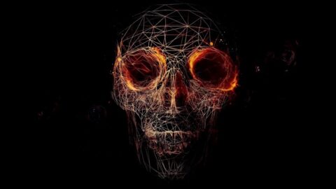 3D Scary Skull Abstract Shapes – Free Live Wallpaper