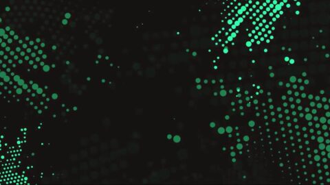 Abstract Dark Green Dots Shapes 4K – Desktop Background