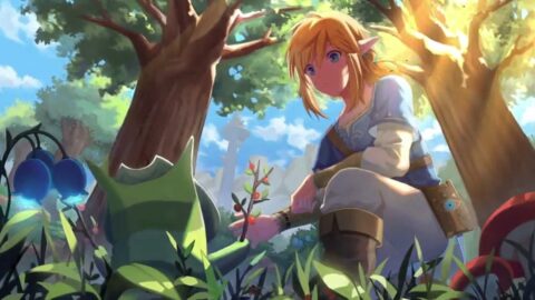 Link And Korok In The Forest / The Legend Of Zelda Game – Live Wallpaper