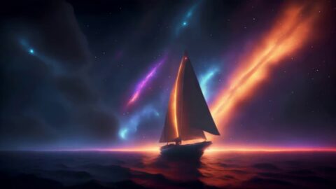 Sail Boat and Nautic Spacescape