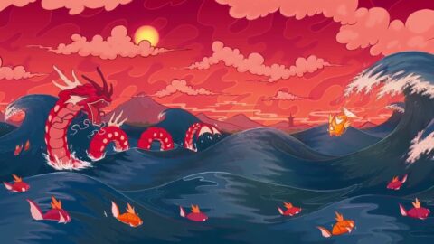 Fantasy Lake of Rage | Red Water Dragon
