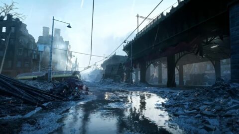 City Ruins Rain Battlefield V Game