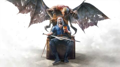 Geralt Witcher Drinking Blood / Demon Wings / 4K – Animated Desktop