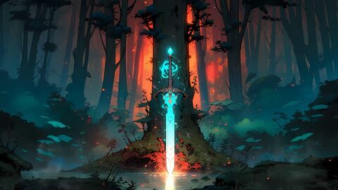 Magic Sword in Forest