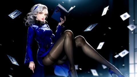 Charming Margaret with a Book in her Hands | Persona 4
