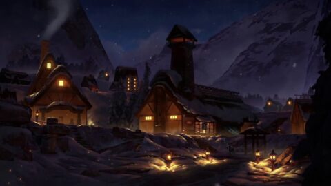 Fabulous Night Snow Village