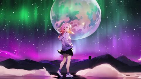 Chasing Stars Anime Girl Planet