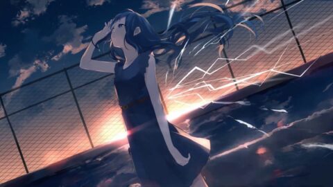 Anime Girl On The Rooftop | Water | Lighting 4K – Live Theme