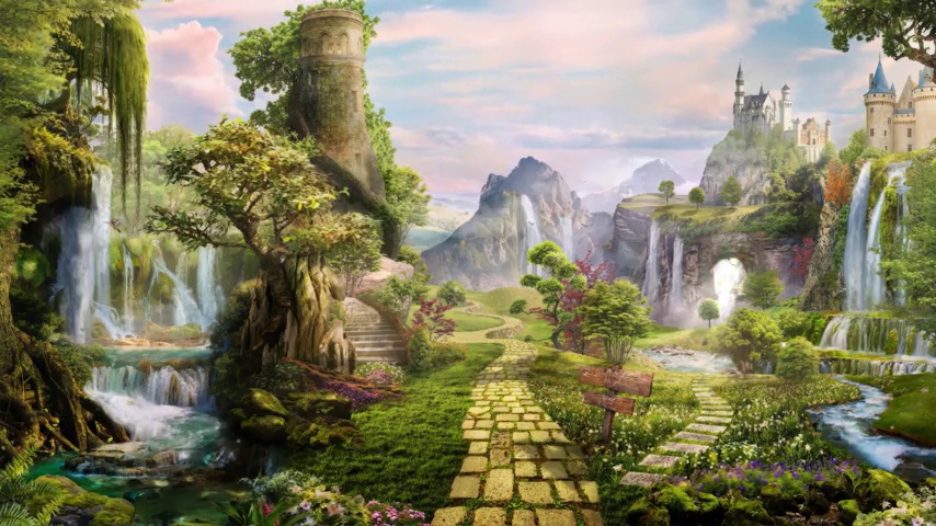 Fantasy World | Green Park | Castle | Stream HD - Live Wallpaper ...