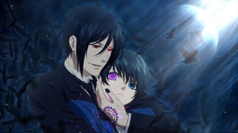 Ciel Phantomhive and Sebastian Michaelis In The Moonlight Black Butler 4K – Desktop Background